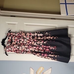 Talbots cotton Fit and Flair floral dress.
